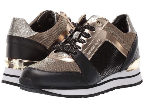 black and gold michael kors sneakers|michael kors sneakers sale.